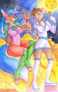 Picnic on the moon by HyperWolf3000