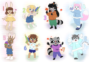 [CLOSED Adoptables] Season friends! by FluffyCanvas