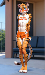 Femboy Hooter's Tiger by xlupine