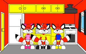 Felix, Freya and Roddy (Undies Edition) by JohnnytheWolf07
