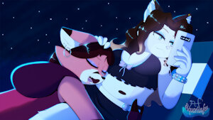 Downtime duo by AquariusFox