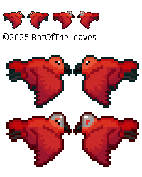 Parrot Enemy And Dove NPC Pixel Art by BatOfTheLeaves