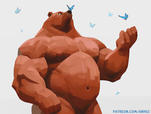 Butterfly bear by Anhes