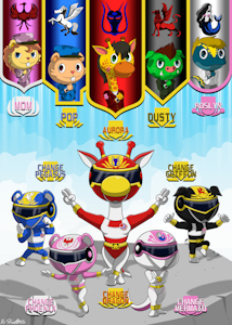 HTF Dengeki Sentai Changeman/Power Rangers: Mythical Beasts by SkullKingFox