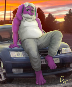 Sunset in the parking lot by horserov