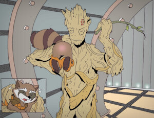 Rocket Raccoon in Trouble by CheetorPrime