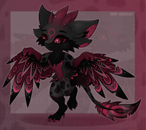 Blood Moon Avali - Chibi Version by ErisMorgan