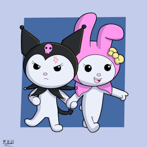 My Melody and Kuromi by NexusPolygon