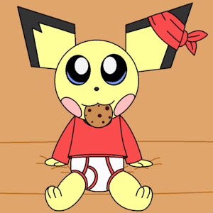 Lounging Cookie Pichu by DanielMania123