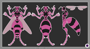 Pink Lily Wasp-OPEN by ChaosEye