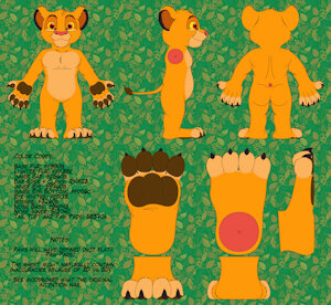 Simba Model Sheet by Zenobius
