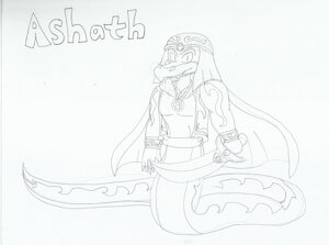 Sketch art of Ashath by KatarinaTheCat18