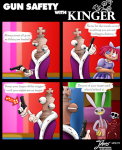 [Fanart] Gun Safety with Kinger by MadgyThumtas