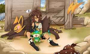 Relaxing with pals~ by Lizabuguwu
