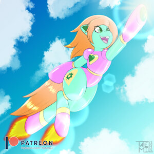 Goldheart patroling the sky by tatemil