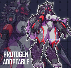 [ADOPTABLE] / Dark Protogen by Sheecktor