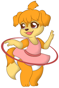 Hula Hoop Pup -By Mouffetter- by DanielMania123