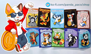 Cool Fortune Cat and Ohter Cute Critter Pins by pandapaco
