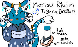 Meet my OC, Mōrisu Ryūjin by fur1essshe1ter