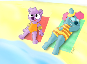 Sunbathing Wombats (by Nardeez) by BunPatrol