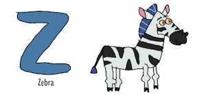 Z - Zebra Idea #1 Character: Zebra (George of the Jungle) by CaribbeanForever1