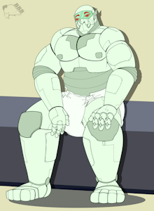 Robo diaper daddy Orc-Diapered (Com) by BigBearBruno