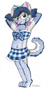 swimsuit husky by StellaPaw284