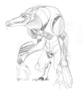 Robot Jackal Sketch by FenSketch