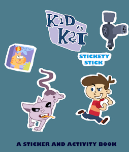 Kid vs. Kat: Stickety Stick: A Sticker and Activity Book by ToonDisneyXD2009
