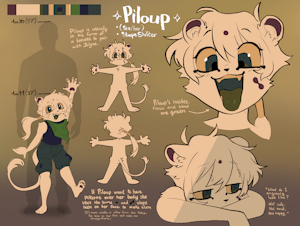 Ref Sheet 2025.8 - Piloup by mvSnake