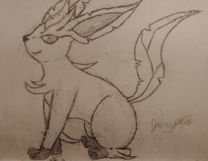 Juniper the Leafeon by TheDarkPrinceRiku