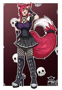 Gothified Foxygirl by GlobbinArts