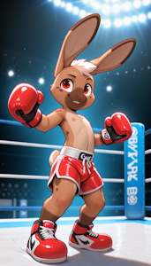 Boxing bunny by Minibit