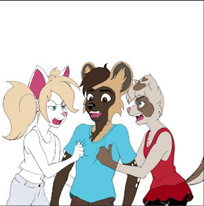 Trapped between two artist by blazekicker