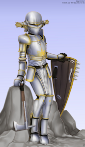 Simon In Armour (3/4) by Demitri012
