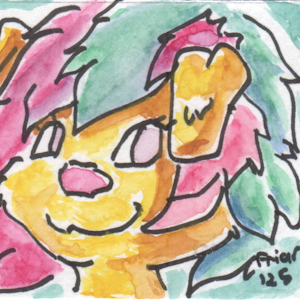 Cute 4Lung Watercolor Icon by Friar