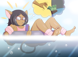 Floating at the beach by QuiteSplendid