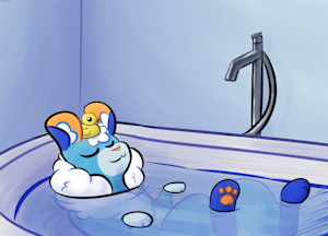 bathtub study by paddedpurr