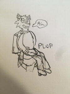 Cherry Wolf taking a huge poop by OmegaAllershausen