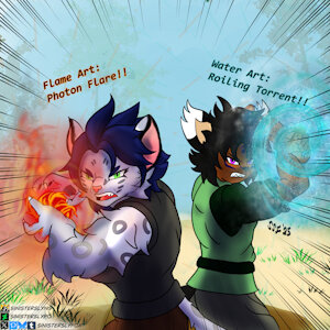 Fire & Water Combo Attack by SinisterSlyFox