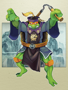 Jiangshi-Mikey (Michelangelo) by NinjaGuy25