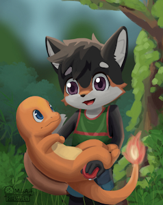 Leo and his Charmander by Leowulf