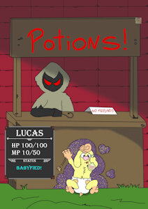 The potion salesman by LucasPupper