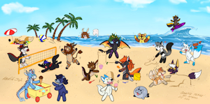 “Plush on the beach” By Kaotikjuju by WolfSkoll