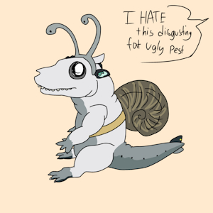gross snail baby Quinn by Distempetor