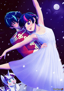 Twilight Sparkle and Shining Armor Nutcracker by Rosalhymn