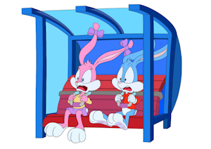 Buster & Babs's Surprise Bus Stop Ride (Commission) by Tho6Who4e2000