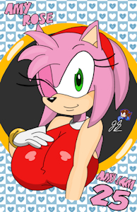 Busty Amy Rose Pin 🦔🍈🍈 by JamesHedgehog