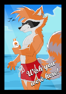 Rocket at the Beach by AriesArtist