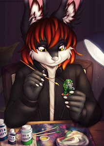 Painting Salamander by Elronya